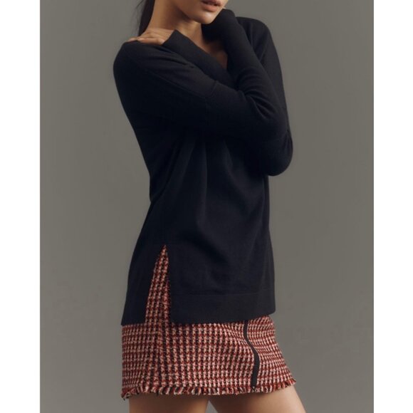 Maeve Anthropologie Womens Black V-Neck Long Sleeve Sweater Size XS - Picture 3 of 6